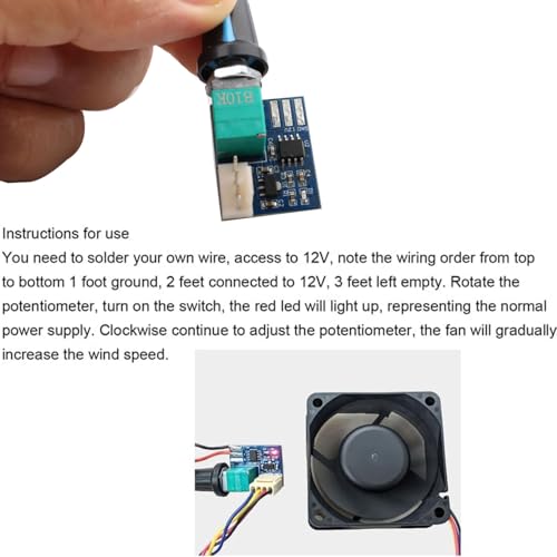 PWM Fan Speed Controller, DC 0-12V 4-Wire PC CPU Fan Speed Controller Controller Switch voor PC Case 5