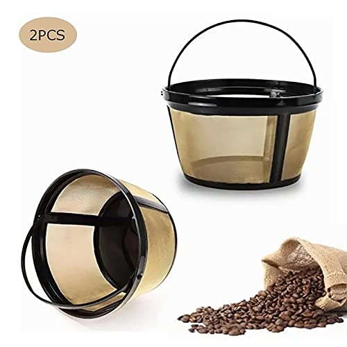 2 herbruikbare koffiefilters, roestvrij stalen koffiemachines, kegel koffiefilter zeef, plaats uw papieren koffiefilters 5