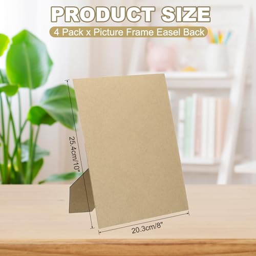 4 stuks Ezel Terug voor fotolijst, 20x25cm Vervangende fotolijst Easel Terug DIY Fotobord voor fotolijsten tegels, zwart