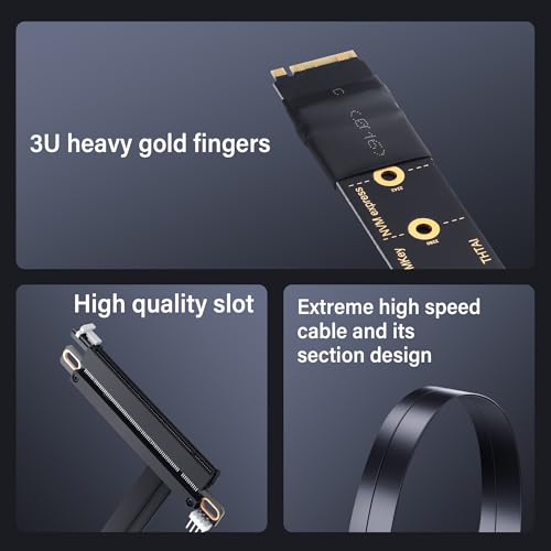 M.2 NGFF NVMe sleutel M tot PCIe 3,0 X16 M.2 tot PCI-E 3,0 X16 vrouwelijke uitbreidingskabel voor M2 2230 2242 2260 2280 20cm 5