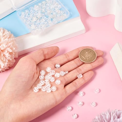 100 st. Clear Clinker Brieven A-E-I-O-U Acryl Letter Spacer Kralen 7mm Flat Ronde Transparante Alfabet Kralen Bulk voor Ambachten Levering DIY armband sieraden maken 5