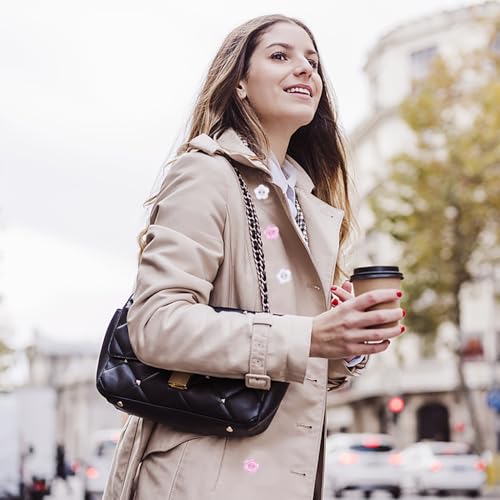 100 st. 2 Holes Flower Resin Button, Knoppen voor Baby Vesten Moeder van Parel Naaiknop Baby Resin Button 12.5mm Bloemenknop voor Handgemaakte Naaipoppen Ambachten Decor (Wit + Roze) 5