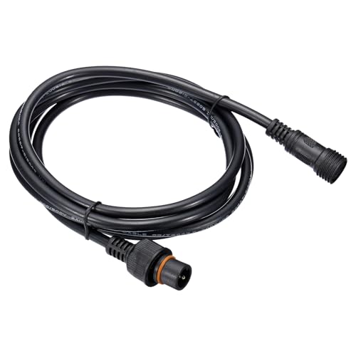 Extension Cable, 2-Pin, 18 AWG, Waterproof IP67 Plug met Plug en Socket aan beide uiteinden voor LED Strips, zwart