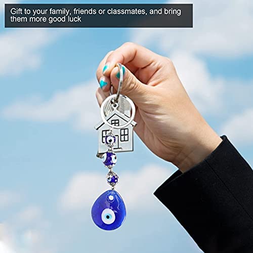 2 st. Lucky Eye Keychain, Exquise ambacht Eye Keychain Turkse blauwe ogen sieraden Blue Eye Amulet voor meisjes, blauw 3