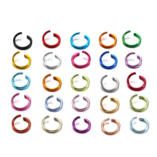 300 st Buigen Ringen Open Bindring Aluminium Ring met het openen van Split Ringen Gezamenlijke ringen voor het maken van hangen Ornamenten DIY Crafts Ketting Gemengde kleuren 0.8 x 6 4