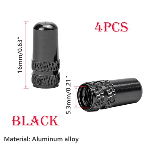 Verpakking van 8 Fiets Kleppen Presta Fietsventielcaps zwart en blauw 3