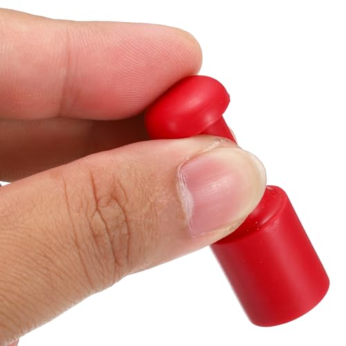 15mm Stamp Rubber Ronde Handvat, 5 Pack Rubber Knoppen Stamp Mounts Tray Pulls voor stempel maken DIY Crafting Scrapbooking, rood 4