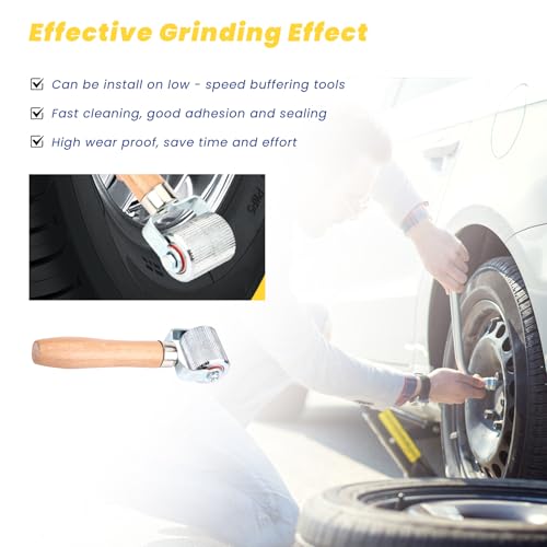 Patch Tire Repair Tool Autowiel Patch Tire Roller Grinding Tool Band Plaque Reparatie Stitcher Ball Bearing Roller voor Fiets Auto Motorfiets (Grote) 3