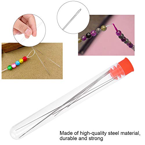 8Stuks Kralen Naalden, Zaad Kralen Naalden Kralen Naaien Borduren Naalden Gereedschap Juwelen Big Eye Collapsible Kralen Naalden 5