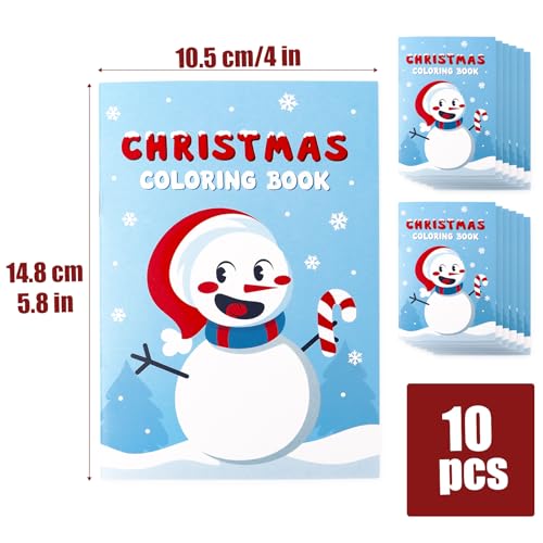 10Stuks Mini Kerstmis Kleurplaten voor kinderen 10.5 x 14.8cm Kerstmis Kleurenpakket voor Kerstmis Kids Art Activity Kerstmis Stocking Party Bag Fillers