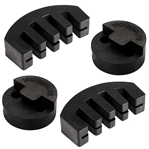 4 stukken Rubber Viool Damper, 2 stukken Klauw Style & 2 stukken Rond Tourte Viool Damper Black Oefening Damper Viool Ultra Oefening Damper voor Muziekinstrumenten