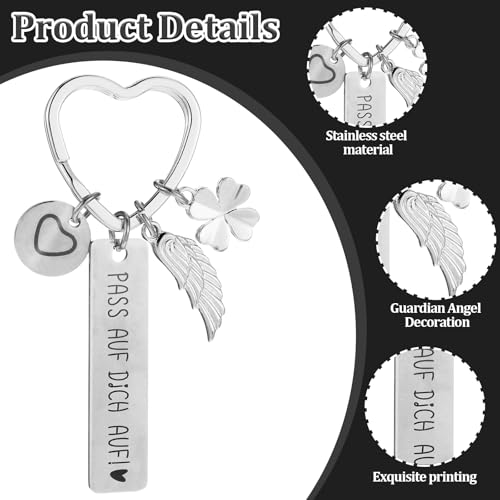 Hartvorm Key Chain Esthetic met Gift Box Key Chain Auto Cadeau Gegraveerd Font Bescherming Hoeveelheid, Gepersonaliseerde Gifts voor de Rijbewijs, Verjaardag, Kerstmis 3