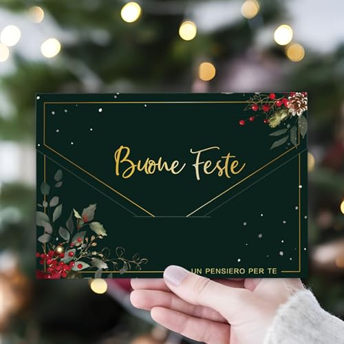 Pak van 2 kerstkaarten, geld enveloppen, portemonnee, wenskaarten, vrolijk kerstfeest, gelukkig nieuwjaar, geschenkidee, partij, kerstkaart 3