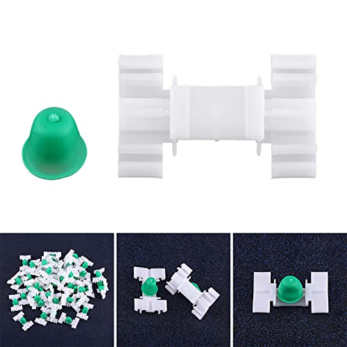 KIMISS 50 stuks Weiß Kunststoff Auto Türleiste Trim Clips Halterungen Befestigungen 3