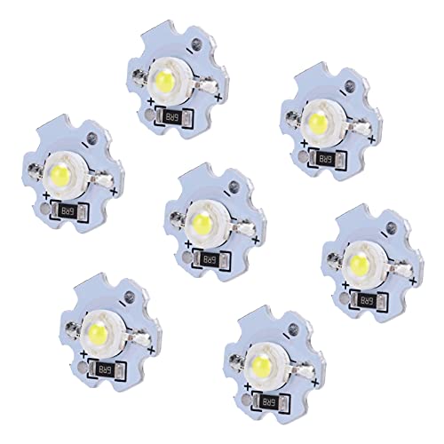 25Stuks 5V LED Chips, 200LM 1W High Power LED Lamp kralen, LED Chips Lampenkralen voor doe-het-zelf Verlichting Fixtures, Zaklampen, Modellering Lichten(Pure White)