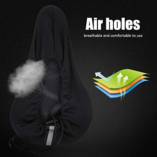 Fietszadelhoes, Comfortabele Fietszadelhoes Zachte gevoerde Fietszadelhoes voor Oefenfiets Mountain Road Fiets Outdoor Fietsen (Rood) 3