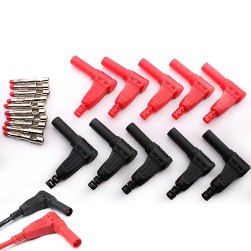 Banaanplug 90 g 4 mm Isolament Banaanplug Banaanplug voor multimeter Test Black Red Pack van 10