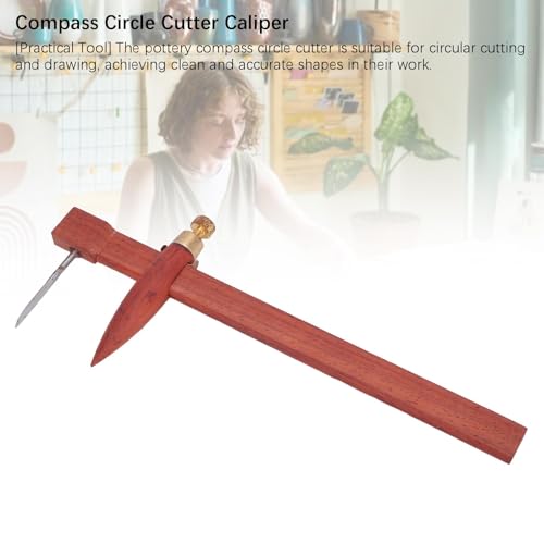 Clay Pottery Kompas Circle Cutter Liniaal Hout Roestvrij staal Kaliper met gemakkelijk te gebruiken voor veelzijdig gebruik 3