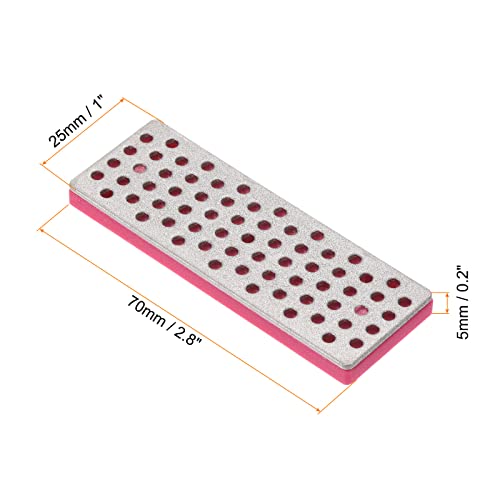 70mm 500 Grit Fijn Ski Snowboard Diamond Stone,Ski Edge Sharpener Diamond Rand Files Snowboard Whetstone,Fuchsia