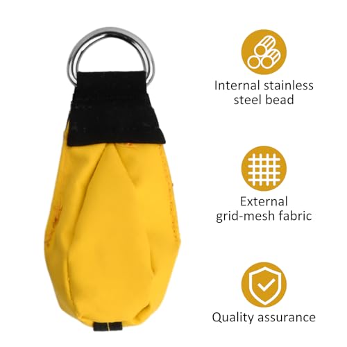 1 Piece Throwing Bag, Garland Bag, Klimboom touw Gooi, Gewicht Bag, Klimzak Klimmen voor Arboristen, Boom Klimmen, Wandelen, Camping (Blauw, Geel), Geel, wandelrugzak 4