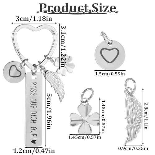 Hartvorm Key Chain Esthetic met Gift Box Key Chain Auto Cadeau Gegraveerd Font Bescherming Hoeveelheid, Gepersonaliseerde Gifts voor de Rijbewijs, Verjaardag, Kerstmis