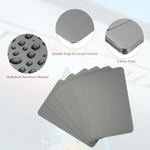 0.5mm Roestvrij staal Metaal Business Cards, 30st Blanco naam kaart laser graveren voor doe-het-zelf geschenk kaarten, zwart 3