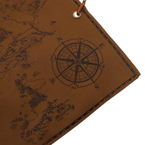 Zee Creative Treasure Map Retro Canvas leer grote capaciteit opgerolde potlood geval leuke eenvoudige schrijfbus Rolled Potlood geval 3