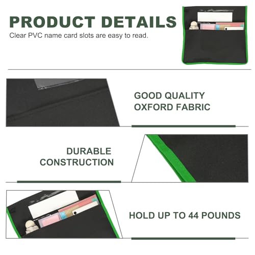 Groene Stoelzakken voor Klaslokaal Lengte 16.5 "Breedte 15.4" Zetelzakken met Lege Naam Slot, 6 PCs 4