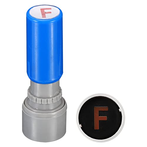 Postzegels Zelfinkt, Karakter F Plastic Small Alphabet Stamps Eerste Stempel Mini Pestle Set voor Klas Scrapbooking Art, Blue Shell