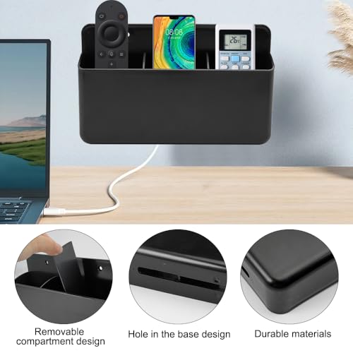 Pen houder Whiteboard met 2 Slots, Wandhouder Dry Wis Marker Holder, 3 Compartiments Zelfklevende Marker Houder, Penhouder Dry Wis Marker en Wiser Organizer voor Office Home School (Zwart) 3