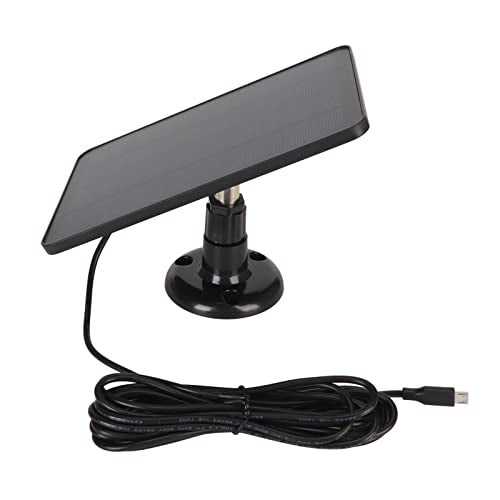 Camera Zonnepaneel IP65 Waterdichte Cameralader 5V 4W Hoge efficiëntie voor Micro USB C Zwart Professionele Accessoires voor gebruik (BLACK)