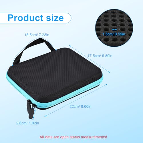 63 compartimenten voor het opslaan van etherische oliën, geschikt voor 1-2ml essentiële olieflessen, globuli zak kan essentiële olie flessen en nagellak flessen op te slaan