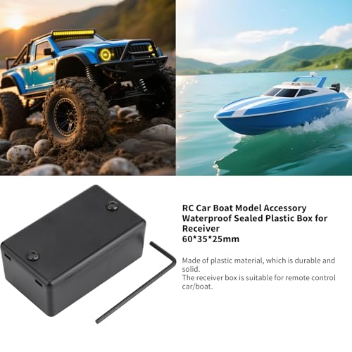 Wasserdicht Empfängerbox, Wasserdicht Versiegelte Kunststoffbox für Empfänger RC Auto und Bootmodell Zubehör 5