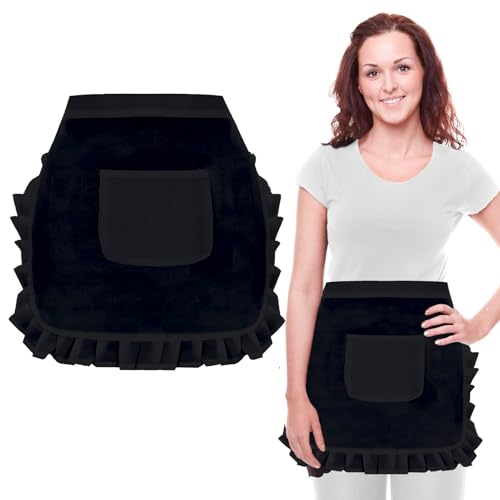 Keukenschort Vrouwen met zakken, schattig half apron Vrouwen Bloemenschort serveerster vrouw voor keuken Bistro Restaurant Cafe