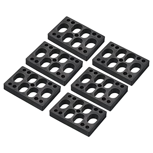 12mm(0.47") Skateboard Riser Pads, 4 Pack Plastic Longboard Riser Pads Hoek Wedge Shock Pads voor Skateboard Truck, Zwart