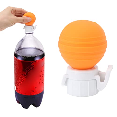 Fizz Keeper Pump Stopper, Duurzame Herbruikbare Siliconen Soda Fles Stopper (Orange) 5