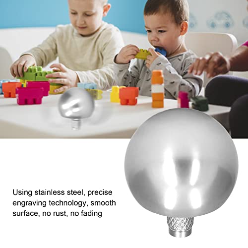 2 st. Metalen Flip Over Top Tippe Boven Roestvrij staal Draai Top Speelgoed Gyroscopen Gift Roestvrij staal Automatische Flip Mushroom Vorm metalen top met opslagzak (zilver) 4