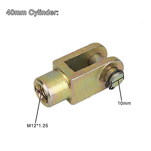 Female Thread Metal Y Joint Pneumatische luchtcilinder Piston Rod Clevis Ideaal voor automatische apparatuur -40mm cilinder (M12*1,25)