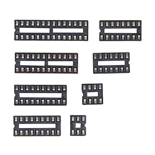 66 st DIP IC Chip Socket 6P tot 28P isoleren Plastic Dubbele Row Flat Pin IC Sockets Solder Type Assortiment Kit