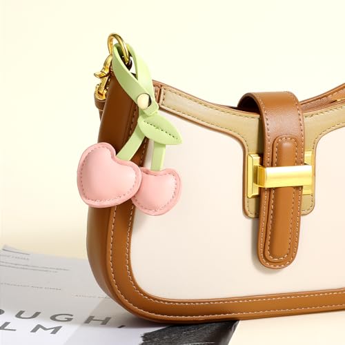 Cherry Bag Charm, Schattig PU Kersen Key Charms Bag Accessoire voor Tastassen Handtassen