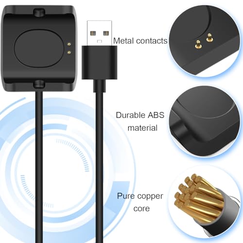 Oplader Compatibel met Xiaomi Huami Amazfit Bip S/1S/A1805/A1916 Smart Watch, USB Opladen Kabel Cradle Dock vervangingskabel 100 cm horloge accessoires 3