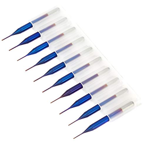 10 st. Carbury Cone, Drill Tungsten Blue Coated Aardbeien in punt voor het graveren Machine Circuit Card SCM Gedrukt SCM (0,6mm)