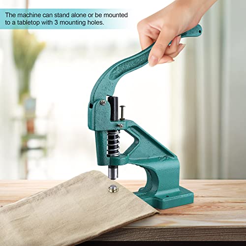 GOTOTOP Nietmachine drukknop tang hand druk oog tang met 6/10/12mm matrijzen en 900 klinknagels voor lederen handwerk gordijnen gordijnen