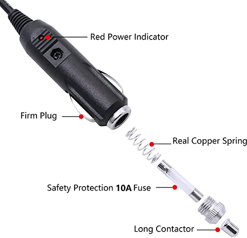 Sigarettenaansteker naar XT60 Kabel, 2 Metres, Sigarettenaansteker Kabel Man naar XT60, voor Auto Inverter, Tyre Pump, Luchtpomp