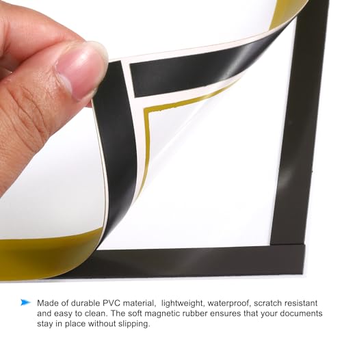 Magnetische fotolijst Set van 6 Magnetische Tekenen Zelf-Adhesive Magnetic Display Frame Herbruikbare Dubbele Zijde Mat voor Koelkast Venster Wand Foto Artwork Gold 3