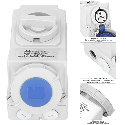 Waterdichte buiten Socket 32A IP67 3 Pin Industriële vergrendeling Switch Socket 220‐250V Voor buitengebruik 3