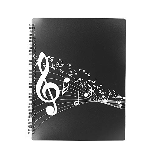 Muziek Blad File Thema Bestand Documenten Opslag Solkey Folder 40 Pockets A4 Waterdicht ABS voor Piano Gitaar Muziekinstrument Accessoires Zwart