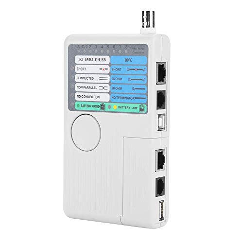 Netwerktester, RJ11 RJ45 Meter USB BNC 4 in 1 Draagbare LAN netwerkkabeltester afstandsbediening regeltester voor UTP STP Kabeltracker