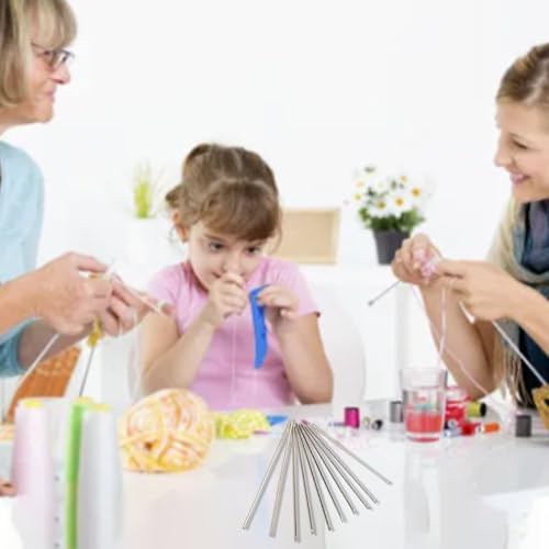 10 st Pop Haaruittrekkende Naalden, Pop Haar Naald Uprooting Tool, Pop Haar Breien Naald, Uprooting Naald voor Pop Making (0.8mm) 3