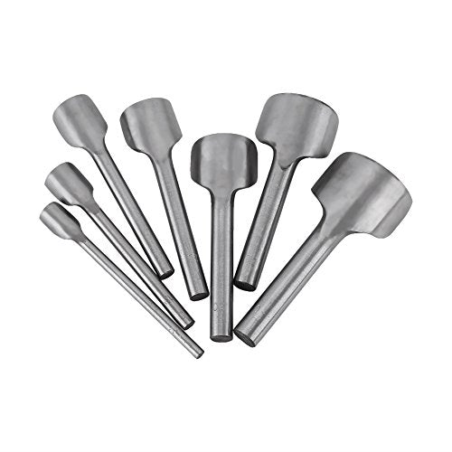 GLOGLOW 7Pcs/Set leer Craft Tool Arc-vormige Punch Tool Leren snijden ambachten Punch Belt End Cutter Naaigereedschap (10-40mm) 4
